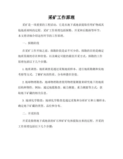 采矿工作原理