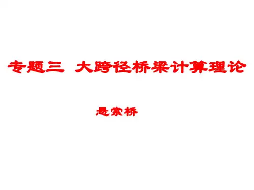 专题三  大跨径桥梁计算理论——悬索桥