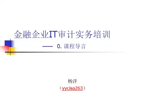 CISAIT审计实务培训0-课程导言16页PPT