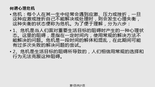 心理危机干预策略与技巧PPT课件