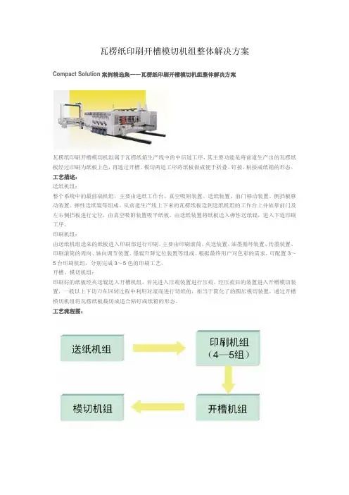 瓦楞纸印刷开槽模切机组整体解决方案