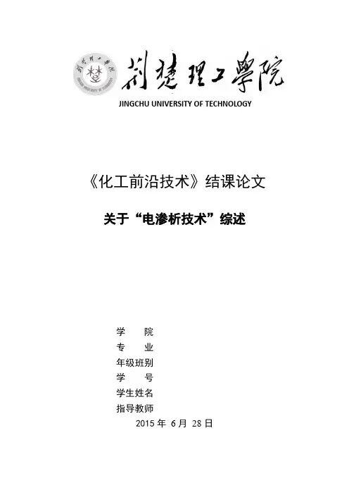 电渗析技术综述.