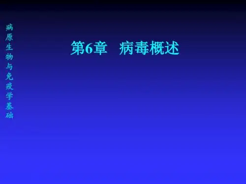 《病原生物与免疫学基础》-病毒概述