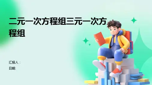 二元一次方程组三元一次方程组
