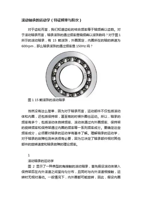 滚动轴承的运动学（特征频率与阶次）