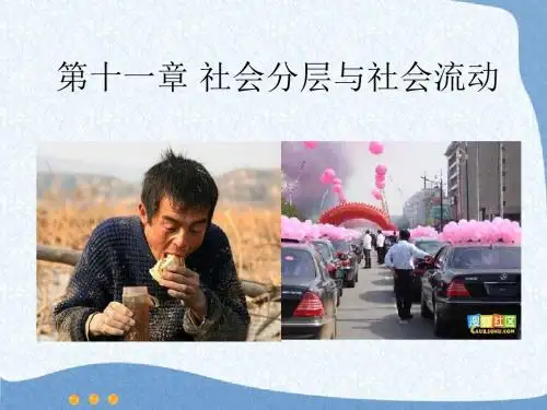 社会学 第十一章 社会分层与社会流动
