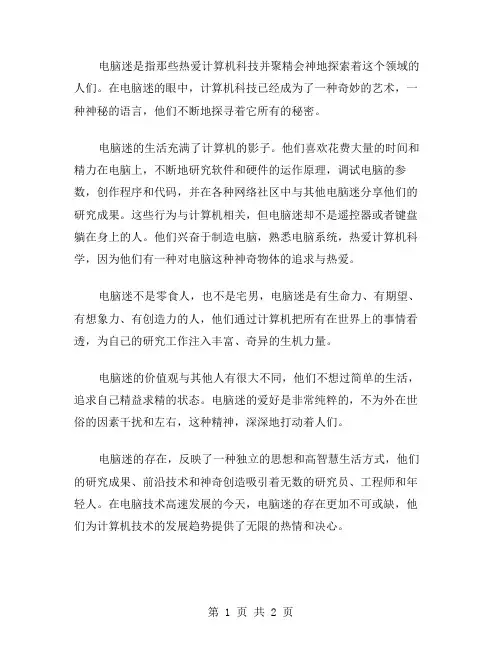 电脑迷作文范文