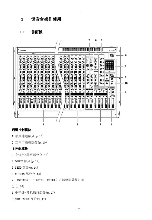 MG2414FX调音台中文说明书