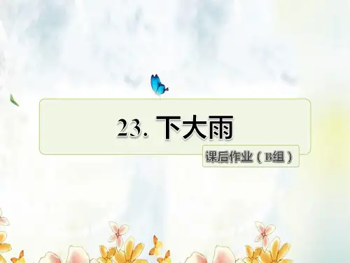 二年级语文下册第8单元第23课《下大雨》课后作业(B组-提升篇)
