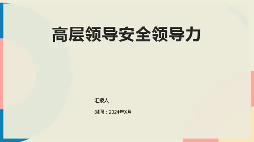 高层领导安全领导力