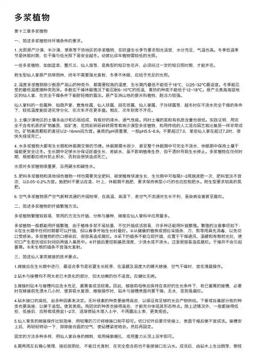 多浆植物——精选推荐