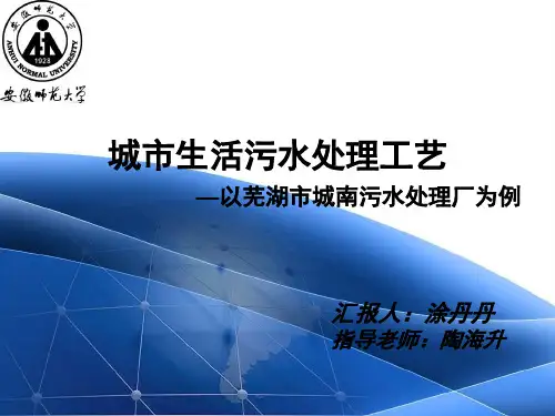 城市生活污水处理工艺ppt课件