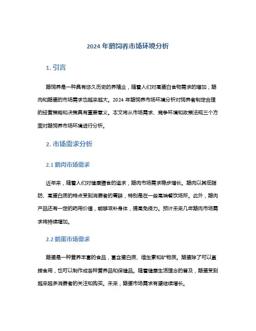 2024年鹅饲养市场环境分析