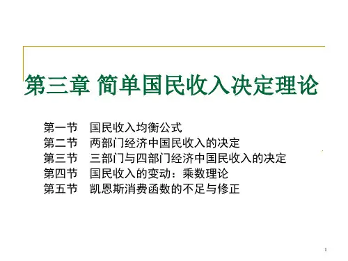 宏观经济学 简单国民收入决定