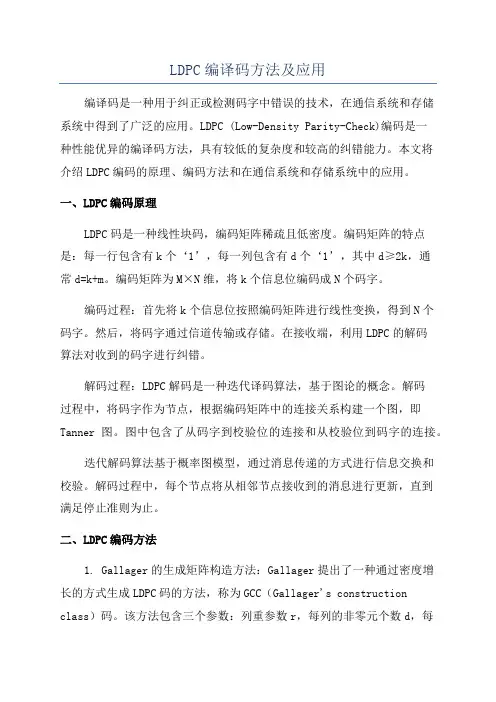 LDPC编译码方法及应用