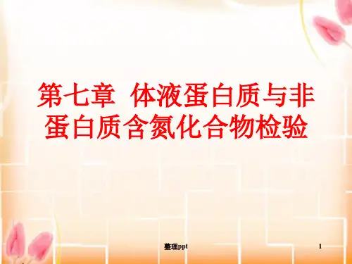 体液蛋白质检验