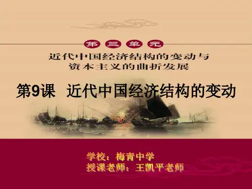 第9课 近代中国经济结构的变动