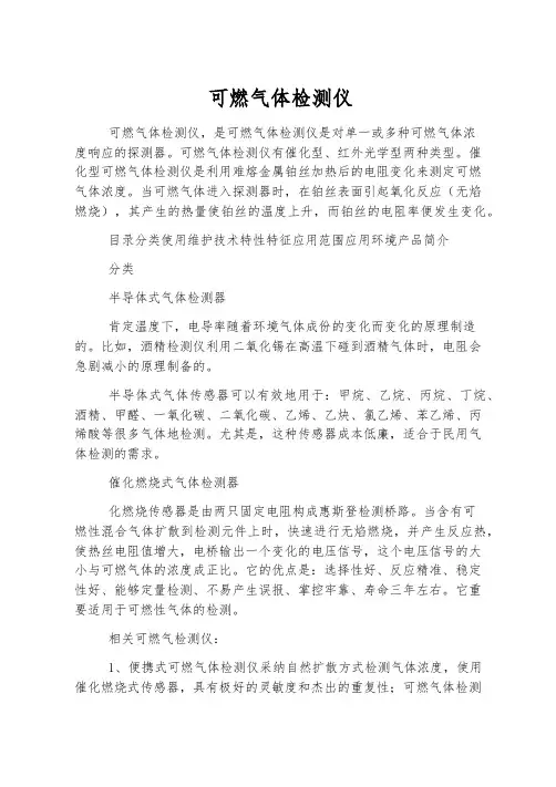 可燃气体检测仪