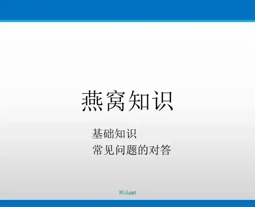 燕窝专业知识3PPT