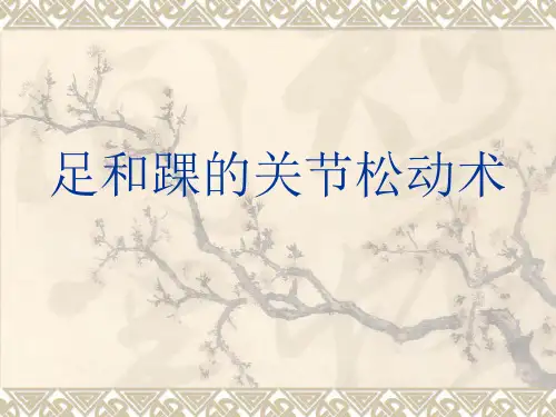 踝的关节松动术