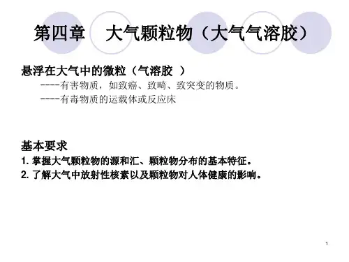第三篇  大气环境化学 第4章  大气颗粒物.