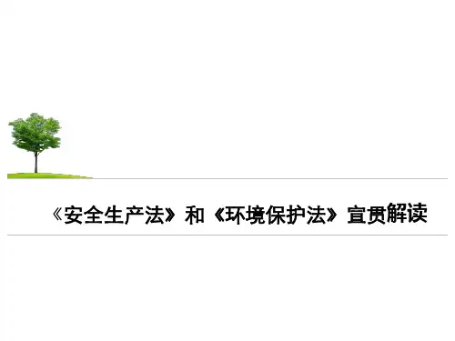 《安全生产法》和《环境保护法》宣贯解读