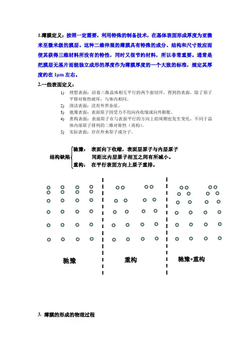 薄膜材料技术复习题090526