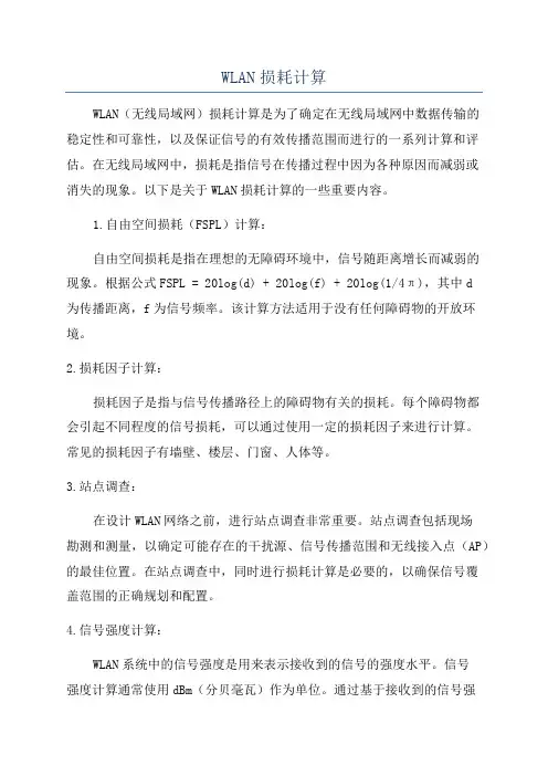 WLAN损耗计算