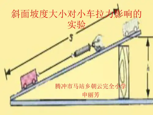 【最新】斜面坡度大小对小车拉力影响的实验说课 完整版PPT课件