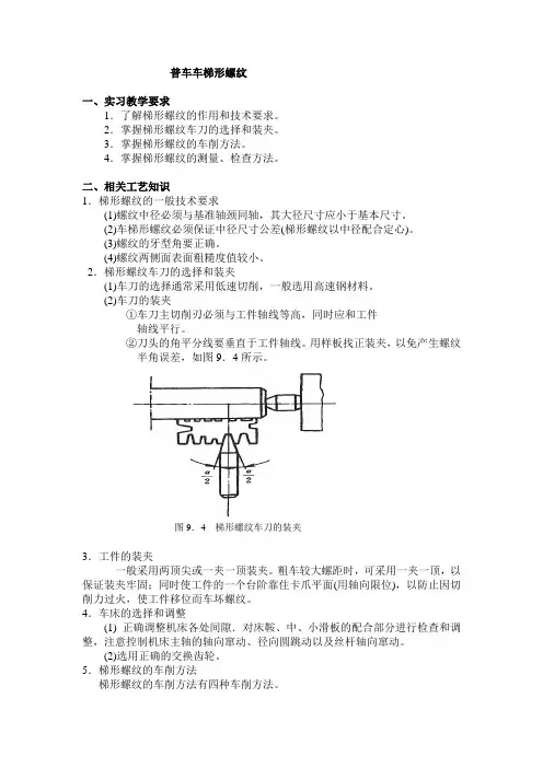普车车梯形螺纹