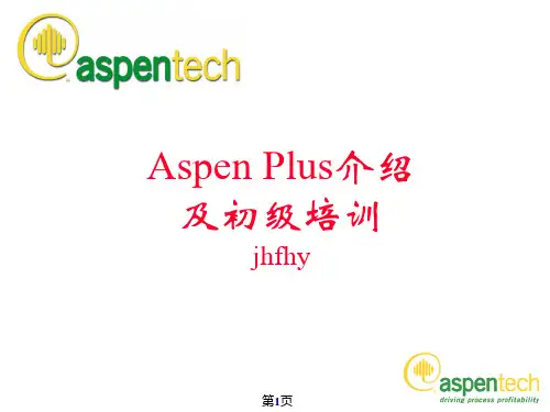 ASPEN内部培训资料及使用经验