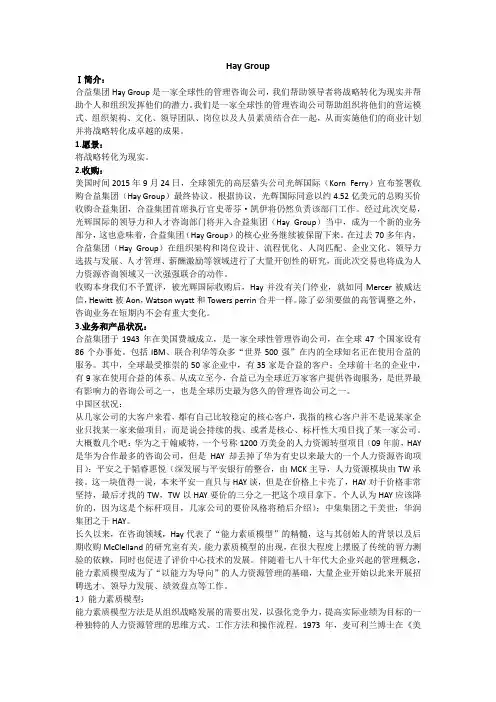 Hay Group合益集团绩效分析
