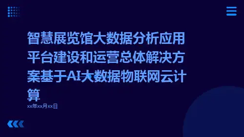 智慧展览馆大数据分析应用平台建设和运营总体解决方案基于AI大数据物联网云计算