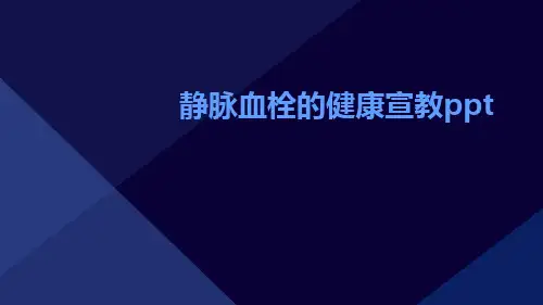 静脉血栓的健康宣教ppt