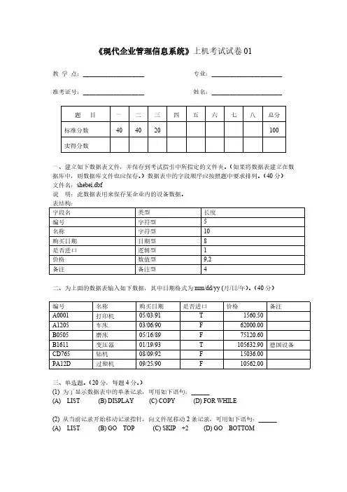[VIP专享]现代企业管理专业实践考核试题