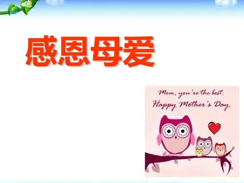 《感恩母爱》精美版课件