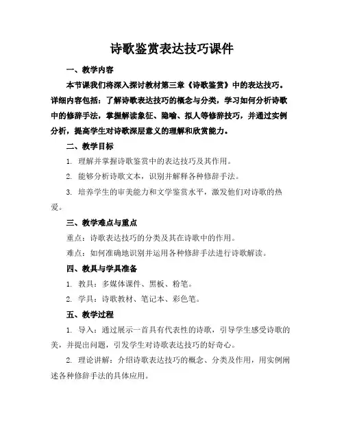 诗歌鉴赏表达技巧课件[]