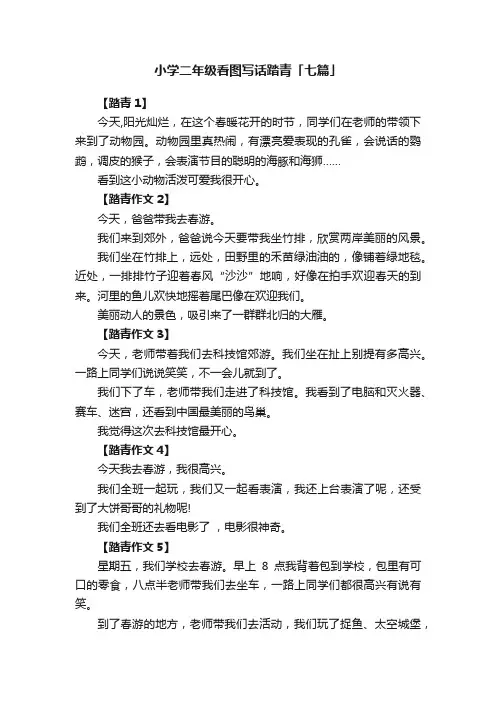 小学二年级看图写话踏青「七篇」