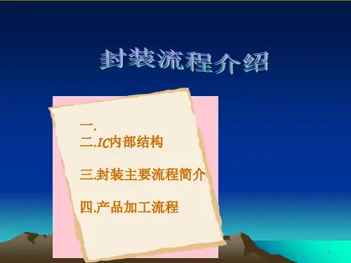 IC封装工艺流程ppt课件