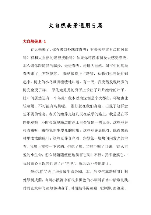 大自然美景通用5篇