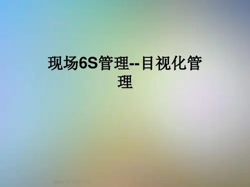 现场6S管理--目视化管理