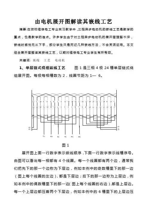 由电机展开图解读其嵌线工艺