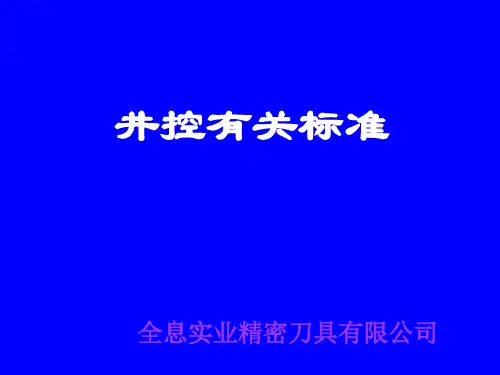 井控标准参考.