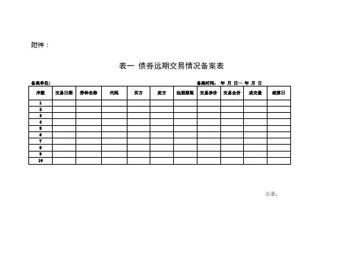 交易备案表