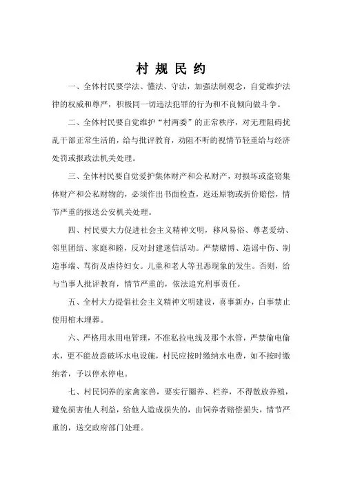 村规民约