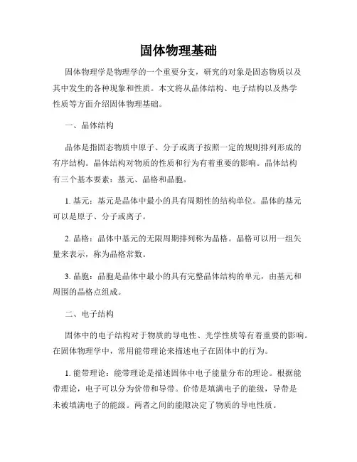 固体物理基础