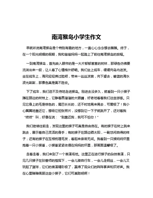 南湾猴岛小学生作文
