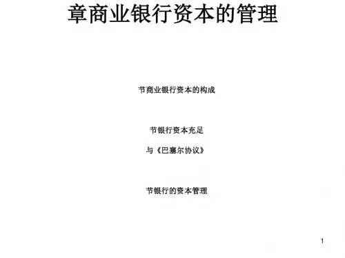 商业银行资本的管理课件(PPT 73张)