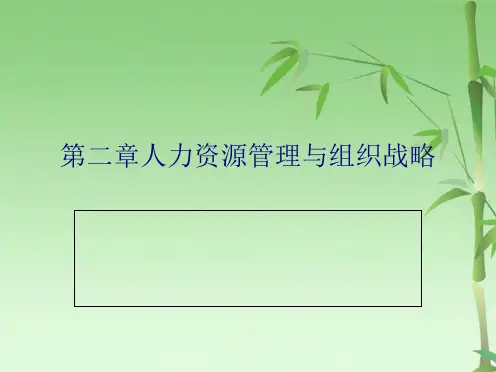 第二章人力资源管理与组织战略(共42张PPT)