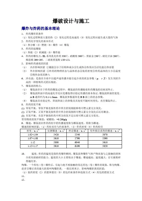 爆破基础知识